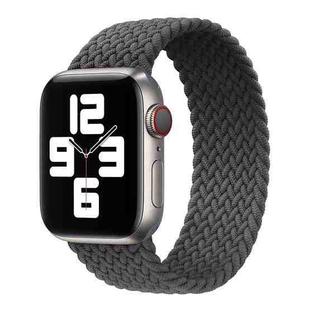Metal Head Braided Nylon Solid Color Watch Band For Apple Watch Ultra 49mm / Series 8&7 45mm / SE 2&6&SE&5&4 44mm / 3&2&1 42mm, Size:M 155mm(Grey)