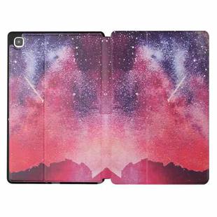 For Samsung Galaxy Tab A 8.0 2019 Dual-folding Coloured Drawing Voltage Horizontal Flip PU Leather Case with Holder(Starry Sky)
