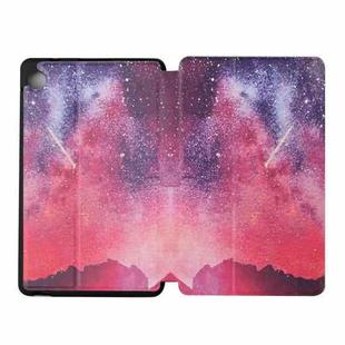 For Huawei Mate Pad T8-8.0 Dual-folding Coloured Drawing Voltage Horizontal Flip PU Leather Case with Holder(Starry Sky)