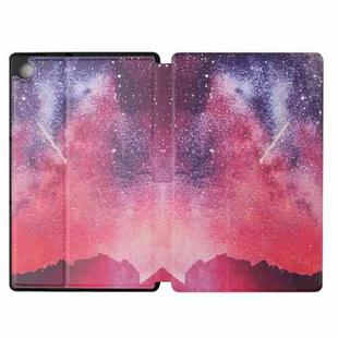 For Lenovo Tab M10 X606 Dual-folding Coloured Drawing Voltage Horizontal Flip PU Leather Case with Holder(Starry Sky)