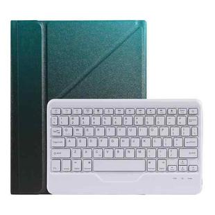 B011 Splittable Bluetooth Keyboard Leather Tablet Case with Triangle Holder & Pen Slot For iPad Pro 11 inch 2021 & 2020 & 2018 / Air 4 10.9 inch(Gradient Dark Green)