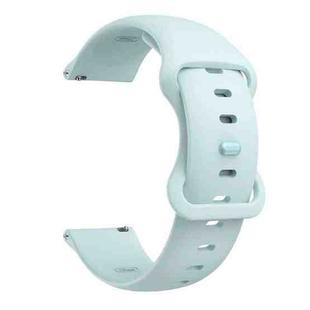 20mm For Samsung Galaxy Watch Active 3 41mm Butterfly Buckle Silicone Watch Band(Light Blue)