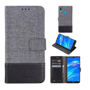 For Huawei Y7 Pro (2019) MUXMA MX102 Horizontal Flip Canvas Leather Case with Stand & Card Slot & Wallet Function(Black)
