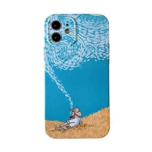 For iPhone 11 Illustration IMD TPU Protective Case (Smoke Cloud)