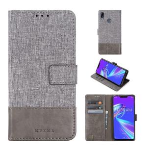 For ASUS ZB633kl MUXMA MX102 Horizontal Flip Canvas Leather Case with Stand & Card Slot & Wallet Function(Grey)