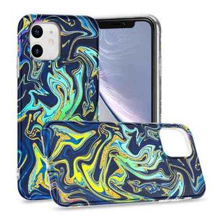For iPhone 11 Laser Glitter Watercolor Pattern Shockproof Protective Case (FD4)