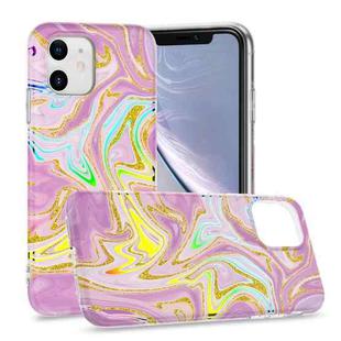 For iPhone 11 Laser Glitter Watercolor Pattern Shockproof Protective Case (FD5)