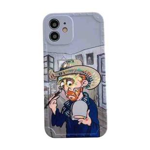For iPhone 11 Pro Shockproof Oil painting TPU Protective Case (Face Painting)