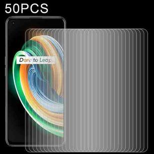 For OPPO Realme Q3 Pro Carnival / Q3 Pro 5G 50 PCS 0.26mm 9H 2.5D Tempered Glass Film