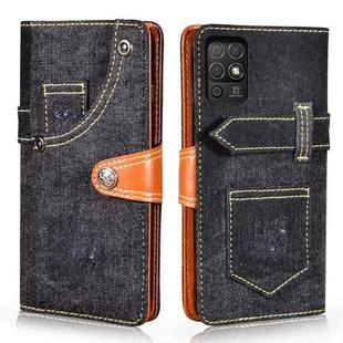 For Honor Play 5T Youth Denim Horizontal Flip Leather Case with Holder & Card Slot & Wallet(Black)