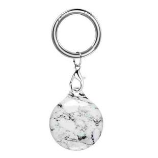 TPU Marble Pattern Shockproof Protective Cover Case with Keychain Hook Loop For Airtag(Y14)