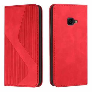 For Samsung Galaxy Xcover 4s / 4 Skin Feel Magnetic S-type Solid Color Horizontal Flip Leather Case with Holder & Card Slot & Wallet(Red)