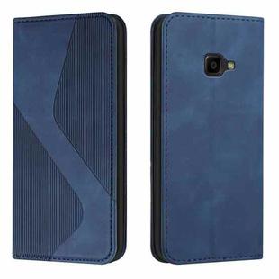 For Samsung Galaxy Xcover 4s / 4 Skin Feel Magnetic S-type Solid Color Horizontal Flip Leather Case with Holder & Card Slot & Wallet(Blue)