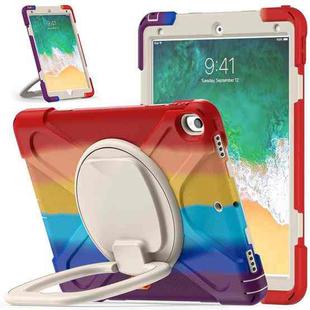 For iPad Pro 10.5 2017 / Air 10.5 2019 Silicone + PC Protective Case with Holder & Shoulder Strap(Colorful Red)