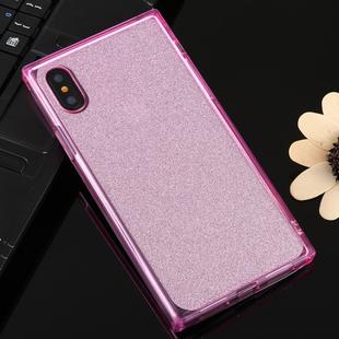 For iPhone X / XS Glitter Powder TPU Protective Case(Pink)