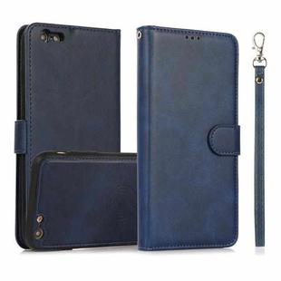 Calf Texture 2 in 1 Detachable Magnetic Back Cover Horizontal Flip Leather Case with Holder & Card Slots & Wallet & Photo Frame For iPhone 6s Plus / 6 Plus(Blue)