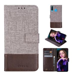 For Huawei P30 Lite MUXMA MX102 Horizontal Flip Canvas Leather Case with Stand & Card Slot & Wallet Function(Brown)