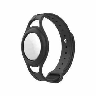 Mutural Silicone Protective Case Watchband for AirTag(Black)
