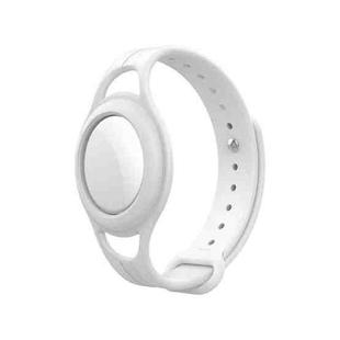 Mutural Silicone Protective Case Watchband for AirTag(White)