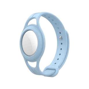 Mutural Silicone Protective Case Watchband for AirTag(Light Blue)
