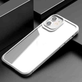 For iPhone 11 iPAKY MG Series Carbon Fiber Texture Shockproof TPU+ Transparent PC Case (White)