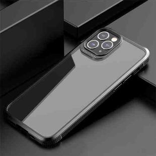 For iPhone 11 Pro iPAKY MG Series Carbon Fiber Texture Shockproof TPU+ Transparent PC Case (Black)