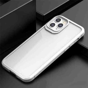 For iPhone 11 Pro iPAKY MG Series Carbon Fiber Texture Shockproof TPU+ Transparent PC Case (White)