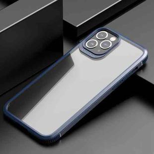 For iPhone 11 Pro iPAKY MG Series Carbon Fiber Texture Shockproof TPU+ Transparent PC Case (Blue)