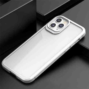 For iPhone 11 Pro Max iPAKY MG Series Carbon Fiber Texture Shockproof TPU+ Transparent PC Case (White)