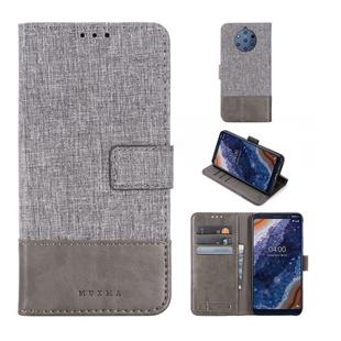 For Nokia 9 PureView MUXMA MX102 Horizontal Flip Canvas Leather Case with Stand & Card Slot & Wallet Function(Grey)