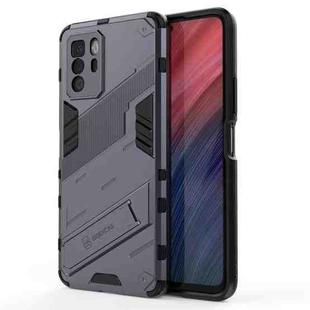For Xiaomi Redmi Note 10 Pro 5G Punk Armor 2 in 1 PC + TPU Shockproof Case with Invisible Holder(Grey)