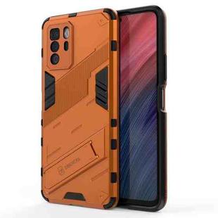 For Xiaomi Redmi Note 10 Pro 5G Punk Armor 2 in 1 PC + TPU Shockproof Case with Invisible Holder(Orange)