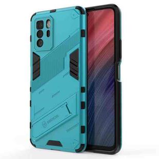 For Xiaomi Redmi Note 10 Pro 5G Punk Armor 2 in 1 PC + TPU Shockproof Case with Invisible Holder(Blue)