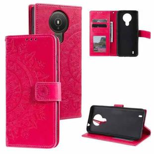 For Nokia 1.4 Totem Flower Embossed Horizontal Flip TPU + PU Leather Case with Holder & Card Slots & Wallet(Red)