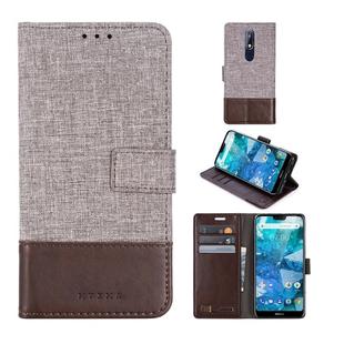 For Nokia 7.1 MUXMA MX102 Horizontal Flip Canvas Leather Case with Stand & Card Slot & Wallet Function(Brown)