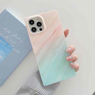 Marble Pattern Soft TPU Straight-Edge Protective Case For iPhone 11 Pro Max(Orange Green)