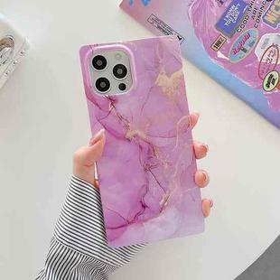 Marble Pattern Soft TPU Straight-Edge Protective Case For iPhone 11 Pro Max(Purple)