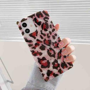 Shell Leopard Pattern Soft TPU Straight-Edge Protective Case For iPhone 12 / 12 Pro(Red)