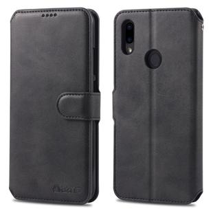 For Xiaomi Redmi Note7 AZNS Calf Texture Magnetic Horizontal Flip PU Leather Case with Holder & Card Slots & Photo Frame(Black)