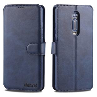 For Xiaomi Redmi K20 / K20 Pro AZNS Calf Texture Magnetic Horizontal Flip PU Leather Case with Holder & Card Slots & Photo Frame(Blue)