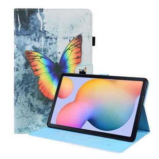 For Samsung Galaxy Tab S6 Lite SM-P610 / SM-P615 Animal Pattern Horizontal Flip Leather Case with Holder & Card Slots & Photo Frame & Sleep / Wake-up Function(Color Butterfly)
