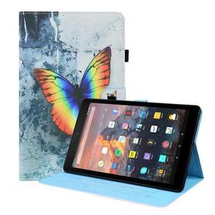 For Amazon Fire HD 8 2015 / 2016 / 2017 / 2018 Animal Pattern Horizontal Flip Leather Case with Holder & Card Slots & Photo Frame & Sleep / Wake-up Function(Color Butterfly)