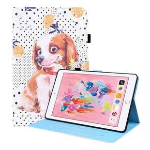 Animal Pattern Horizontal Flip Leather Case with Holder & Card Slots & Photo Frame & Sleep / Wake-up Function For iPad 9.7 2018 / 2017(Little Flower dog)
