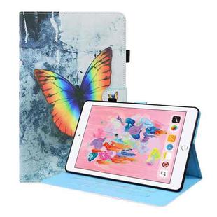 Animal Pattern Horizontal Flip Leather Case with Holder & Card Slots & Photo Frame & Sleep / Wake-up Function For iPad 9.7 2018 / 2017(Color Butterfly)