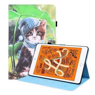 Animal Pattern Horizontal Flip Leather Case with Holder & Card Slots & Photo Frame & Sleep / Wake-up Function For iPad Mini 5 / 4 / 3 / 2 / 1(Bib Kitten)