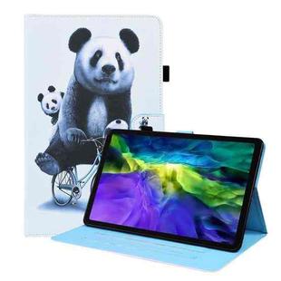 For iPad Pro 11 2022 / 2021 / 2020 / Air 2020 10.9Animal Pattern Horizontal Flip Leather Tablet Case with Holder & Card Slots & Photo Frame & Sleep / Wake-up Function(Cycling Panda)