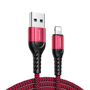 JOYROOM N10 3 in 1 King Kong Series 2.4A USB to 8 Pin Aluminum Alloy Data Cable for iPhone, iPad, Length: 0.25m+1.2m+2m(Red)