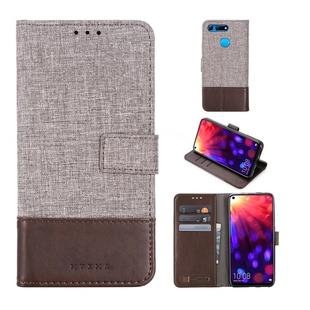 For Huawei Honor V20 MUXMA MX102 Horizontal Flip Canvas Leather Case with Stand & Card Slot & Wallet Function(Brown)