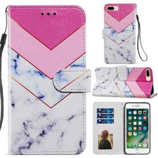 Painted Pattern Horizontal Flip Leather Case with Holder & Card Slots & Photo Frame For iPhone 8 Plus & 7 Plus(Smoke Marble)