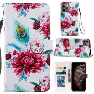 Painted Pattern Horizontal Flip Leather Case with Holder & Card Slots & Photo Frame For iPhone 11 Pro Max(Peacock Flower)